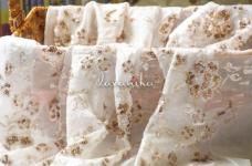 150 Grams Floral Sequins Embroidery on Dyeable Viscose Georgette 44inch