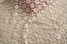 150 Grams Elegant Thread Embroidery on Dyeable Nylon Net 44inch