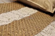 250 Grams Thread and Sequins Embroidery Borders on Dyeable Viscose Georegtte Fabric 44inch