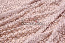140 Grams Thread and Glitter Sequins Embroidery on Dyeable Net Fabirc 44inch 