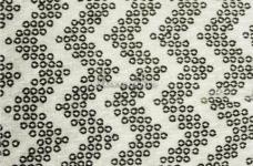 120 Grams Black Zigzag Sequins Embroidery on Dyeable Viscose Georgette Fabric 44inch